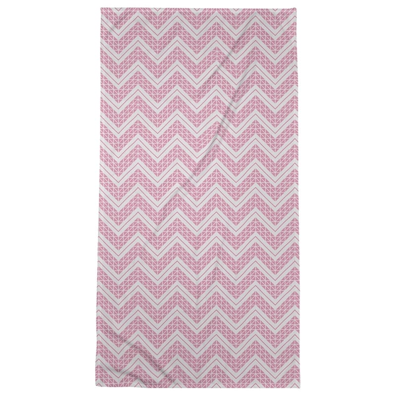 Reverse Classic Hand Drawn Chevrons Beach Towel - 36 x 72