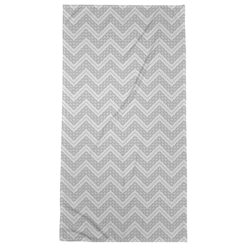 Reverse Classic Hand Drawn Chevrons Beach Towel - 36 x 72