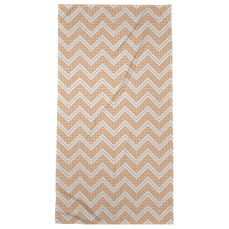 Reverse Classic Hand Drawn Chevrons Beach Towel - 36 x 72