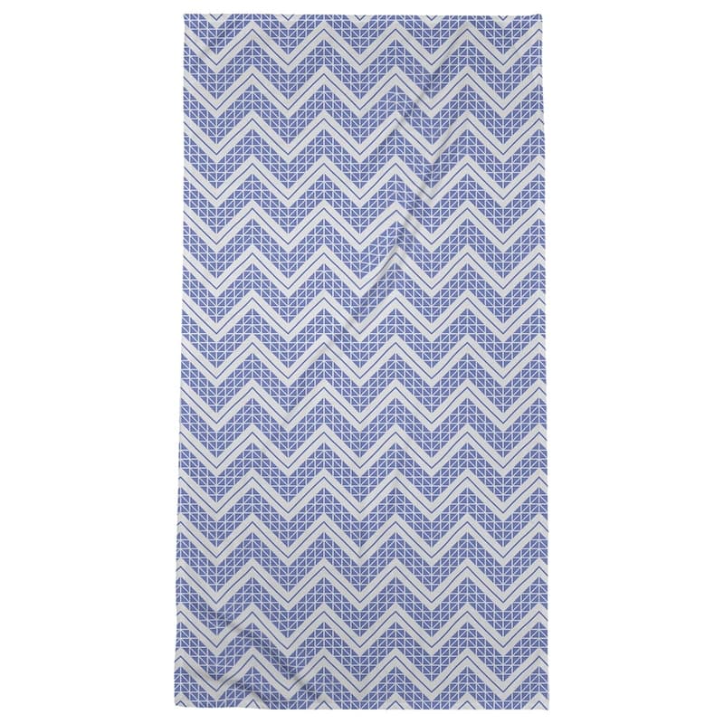 Reverse Classic Hand Drawn Chevrons Beach Towel - 36 x 72