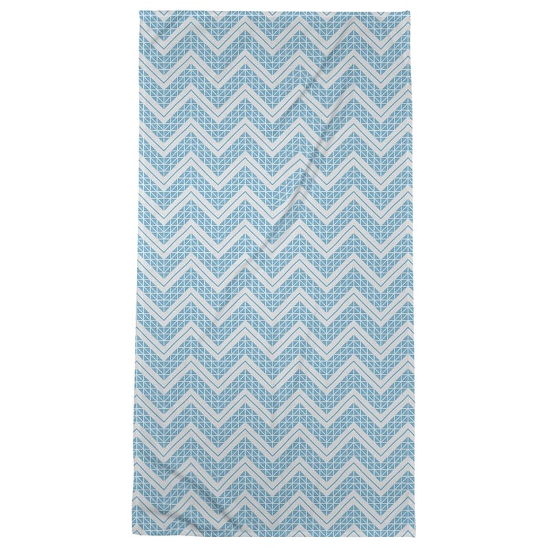 Reverse Classic Hand Drawn Chevrons Beach Towel - 36 x 72