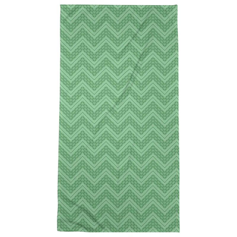 Reverse Monochromatic Hand Drawn Chevrons Beach Towel - 36 x 72