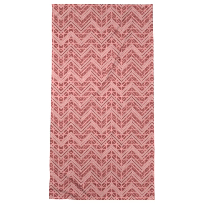 Reverse Monochromatic Hand Drawn Chevrons Beach Towel - 36 x 72