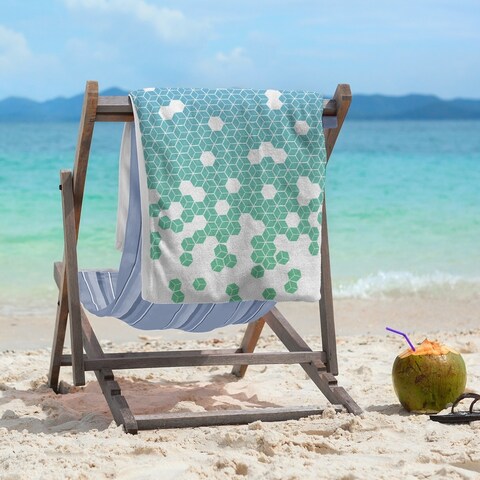 Tumbling Cube Pattern Beach Towel - 36 x 72
