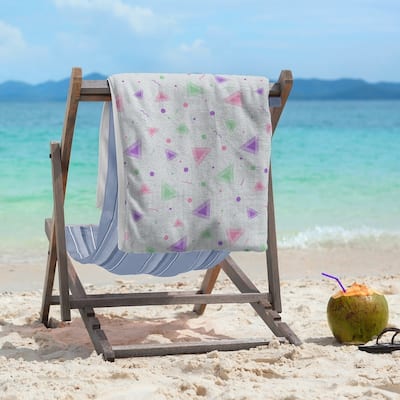 90's Retro Pattern Beach Towel - 36 x 72