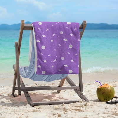 Outer Space Pattern Beach Towel - 36 x 72