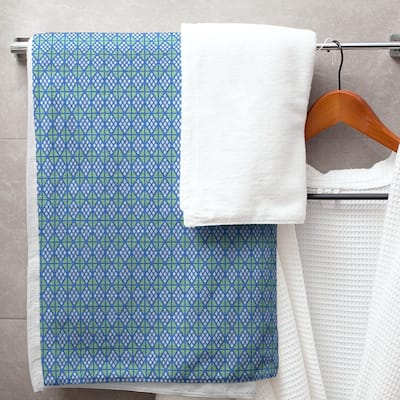 Two Color Diamonds Bath Towel - 30 x 60