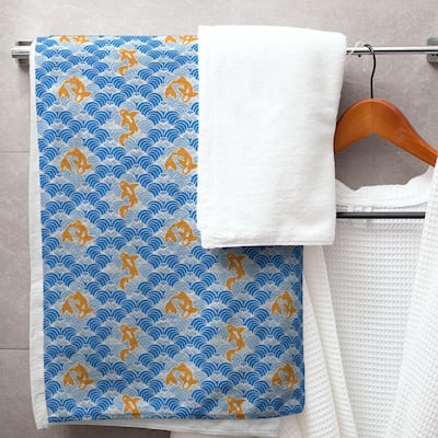 Porch & Den Aloma Koi Fish & Waves Bath Towel - 30 x 60