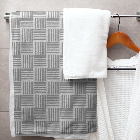 Classic Basketweave Stripes Bath Towel - 30 x 60