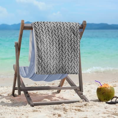 Herringbone Pattern Beach Towel - 36 x 72