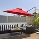 Acapulco 11-foot Dark Red Offset Cantilever Umbrella with Cross Base by ...