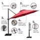 Acapulco 11-foot Dark Red Offset Cantilever Umbrella With Cross Base By 