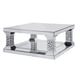 Wood and Mirror Coffee Table with One Shelf, Clear and Black - On Sale ...