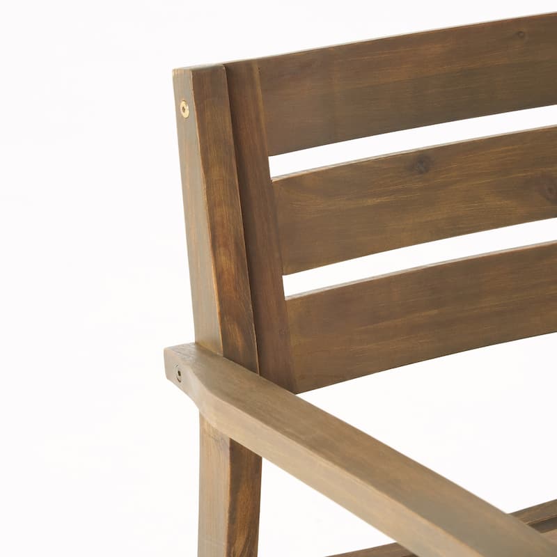 Merdian Acacia Wood 9-piece Expandable Table Outdoor Dining Set by Christopher Knight Home