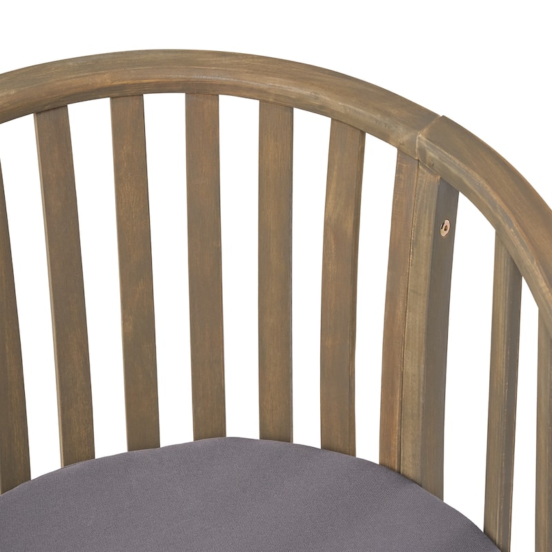 Alondra Outdoor 4 Seater Acacia Wood Circular Dining Set by Christopher Knight Home - N/A