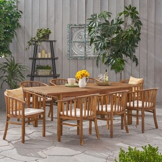 Alondra Acacia Wood Dining Set by Christopher Knight Home