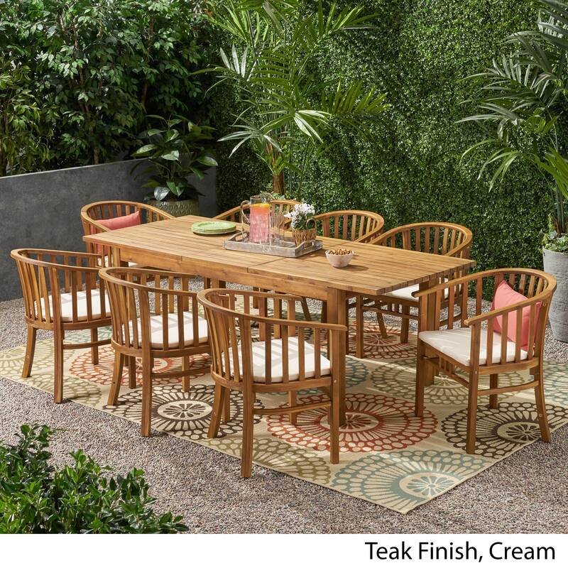 Alondra Acacia Wood Dining Set by Christopher Knight Home