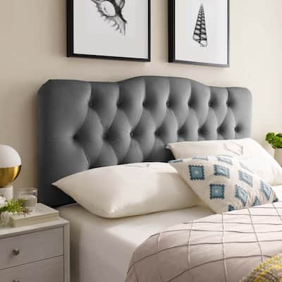 Carson Carrington Labbetorp Twin Diamond Tufted Velvet Headboard