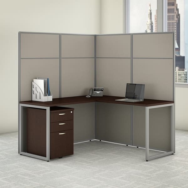 Shop Bush Business Furniture Easy Office 60w L Shaped Desk With