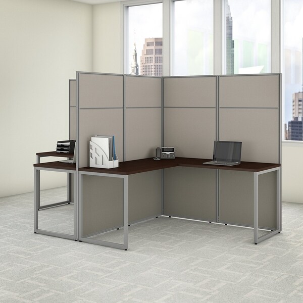 Shop Bush Business Furniture Easy Office 60W 2 Person L Shaped Cubicle ...