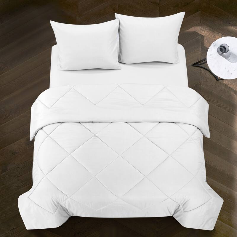 Porch & Den Rider Solid Color Reversible Microfiber Comforter