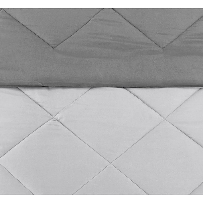 Porch & Den Rider Solid Color Reversible Microfiber Comforter