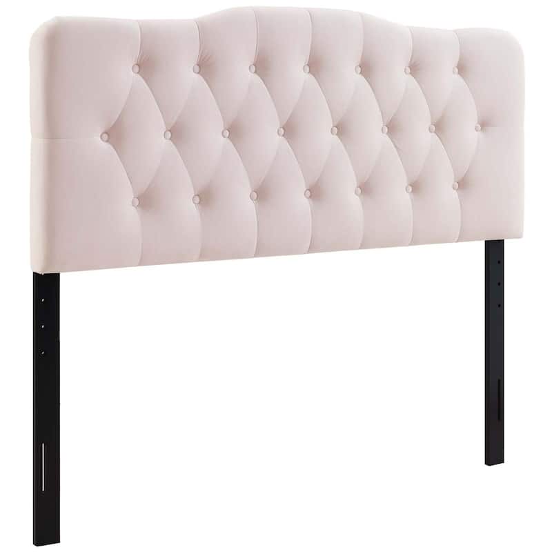 Carson Carrington Labbetorp Full Diamond Tufted Velvet Headboard