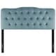 preview thumbnail 8 of 20, Carson Carrington Labbetorp Full Diamond Tufted Velvet Headboard
