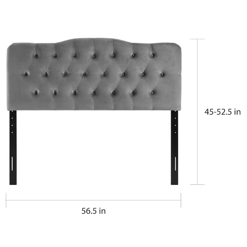 Carson Carrington Labbetorp Full Diamond Tufted Velvet Headboard