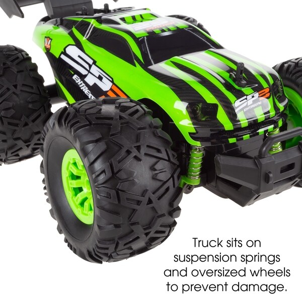 green monster truck remote control