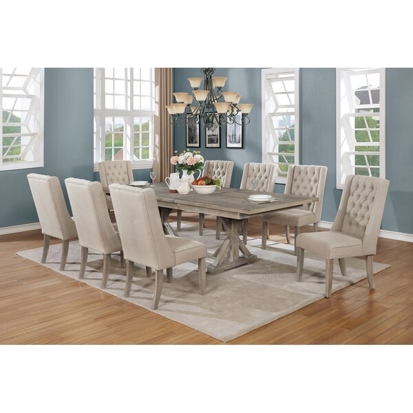 9 piece dining room set with leaf