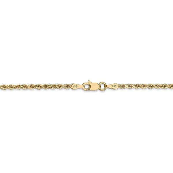 14k Yellow Gold Diamond-Cut Rope Chain Ankle Bracelet 14k Yellow Gold Diamond-Cut Rope Chain Ankle Bracelet