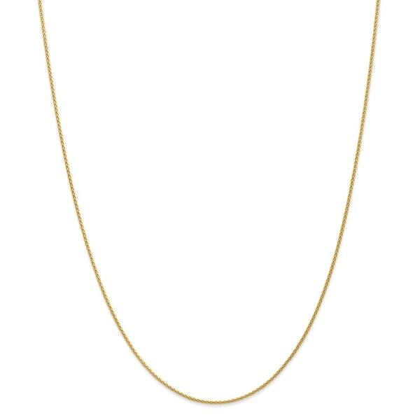 14K Gold 1.2mm Round Wheat Chain Anklet Jewelry 10 14K Gold 1.2mm Round Wheat Chain Anklet Jewelry 10