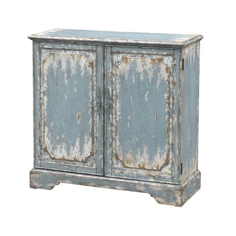 Somette Cabot Aged Blue & Cream Two Door Cabinet