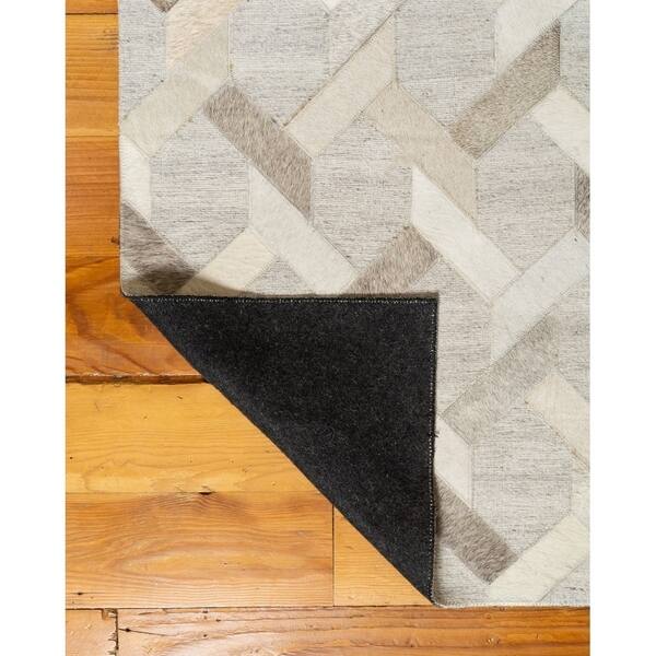 Shop Natural Area Rugs Hand Loomed Markham Multi Cowhide Patchwork