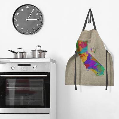 California Watercolor Apron - 27 x 30