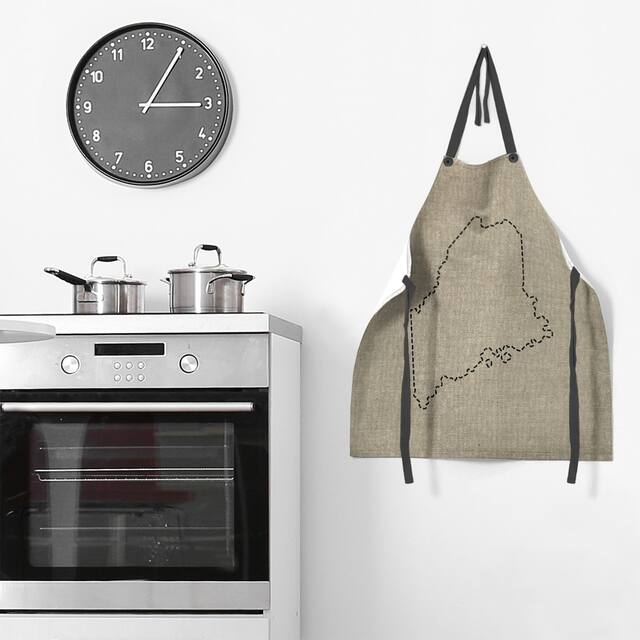 Maine Silhouette Apron - 27 x 30 - State Outline