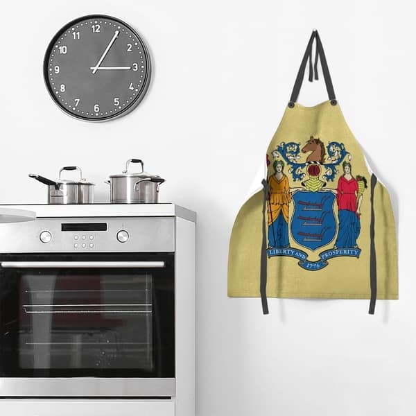 slide 2 of 2, New Jersey Flag Apron - 27 x 30 Yellow