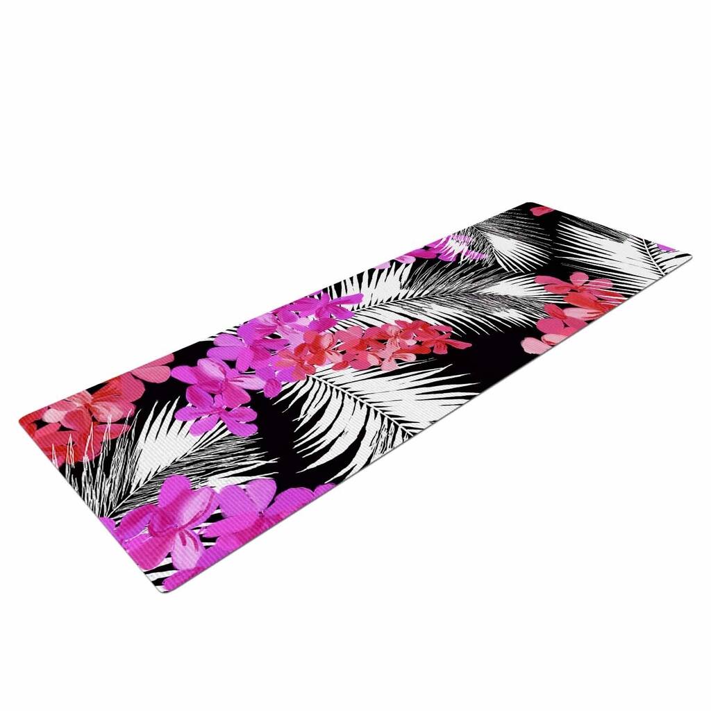 Danii Pollehn "Summer Tropical" Pink Black Digital Yoga Mat