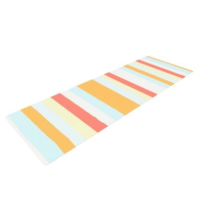 Nika Martinez "Sand Stripes" Yoga Mat - Orange