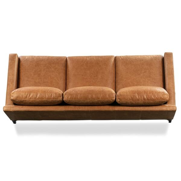 Poly And Bark Sorrento Leather Sofa Overstock 28514278
