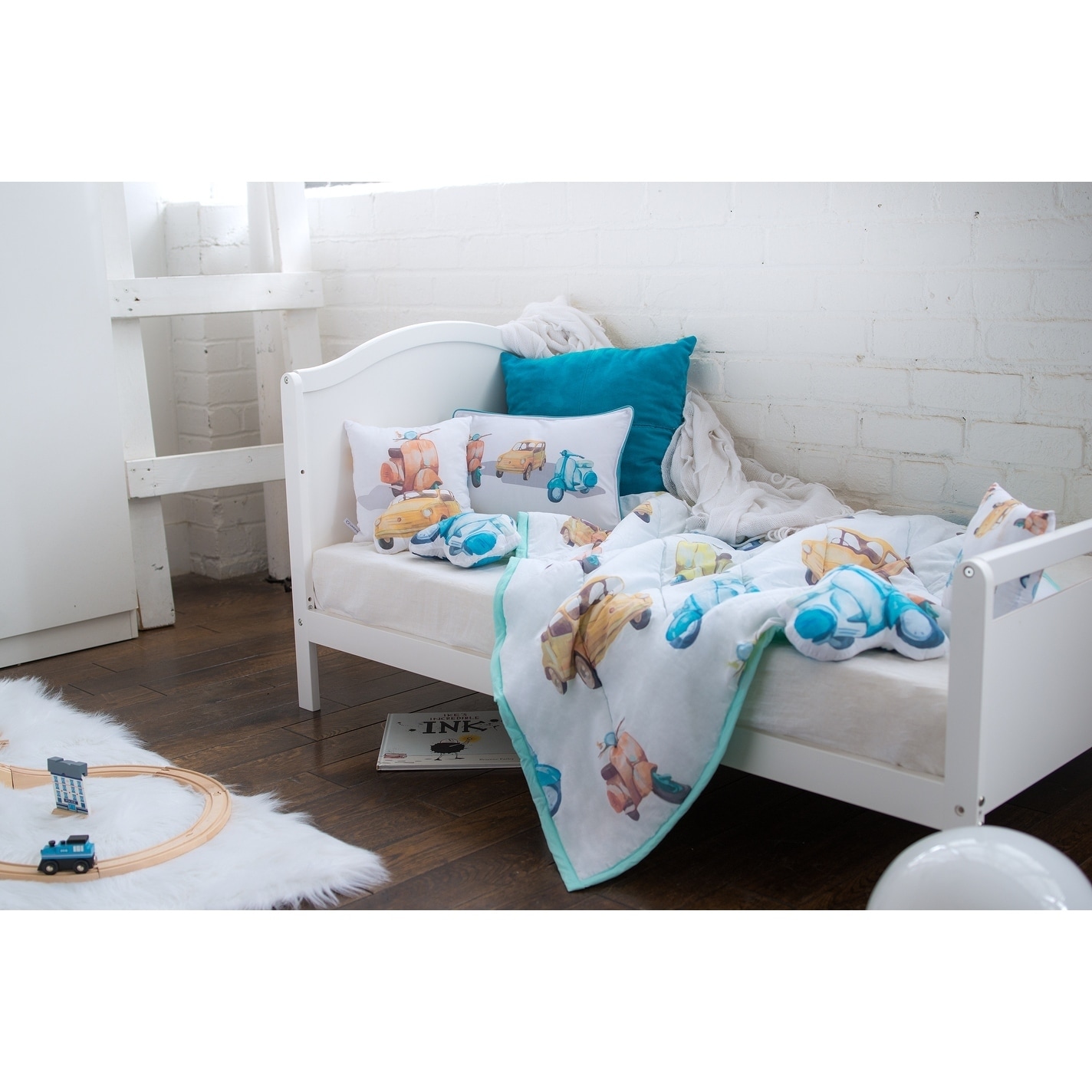 vintage car baby bedding