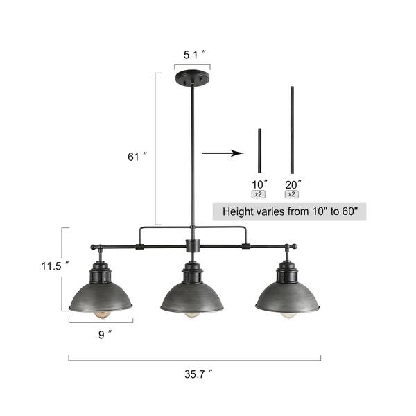 The Gray Barn Heavenly Winds 3 Light Linear Chandeliers Gray Barn Heavenly Winds 3 Light