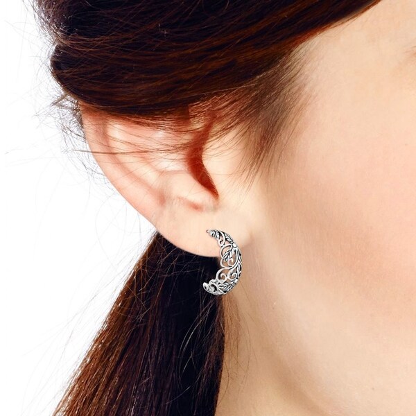 hoop and stud earring