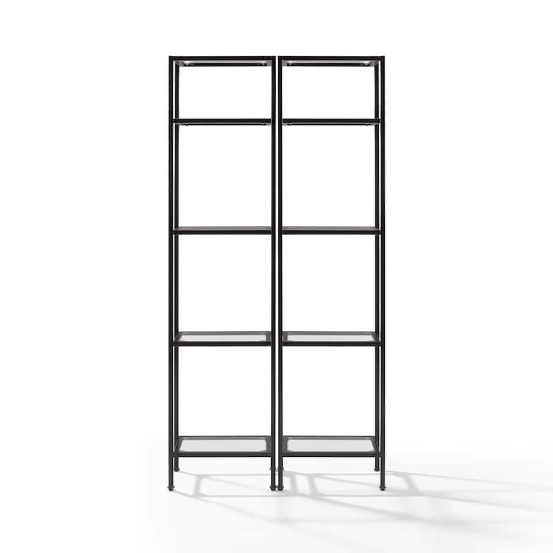 Crosley Aimee 2Pc Narrow Etagere Set Oil-Rubbed Bronze