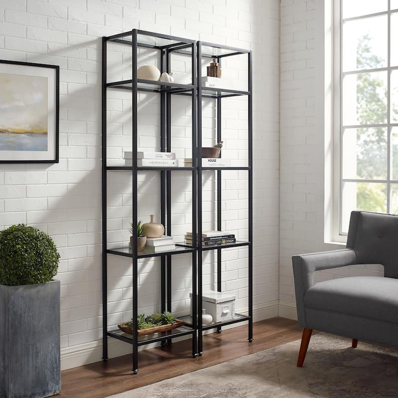 Crosley Aimee 2Pc Narrow Etagere Set Oil-Rubbed Bronze