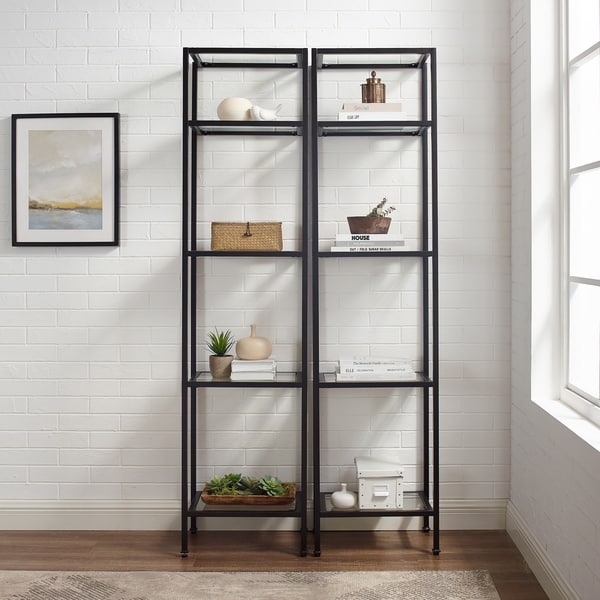 Aimee 2Pc Narrow Etagere Set Oil Rubbed Bronze On Sale Bed