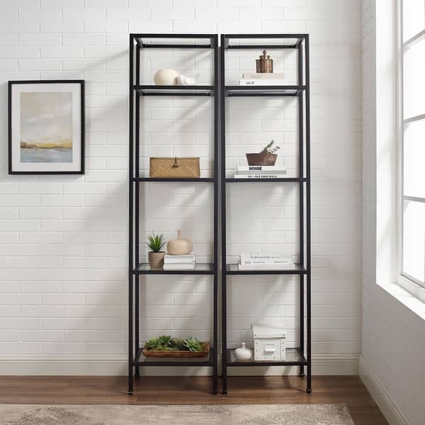 Shop Aimee 2pc Narrow Etagere Set Oil Rubbed Bronze Overstock