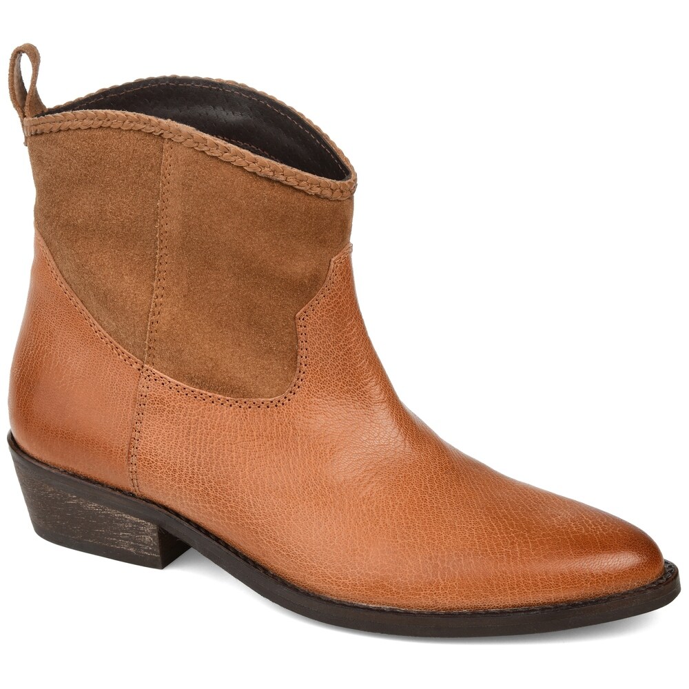 women leather bootie