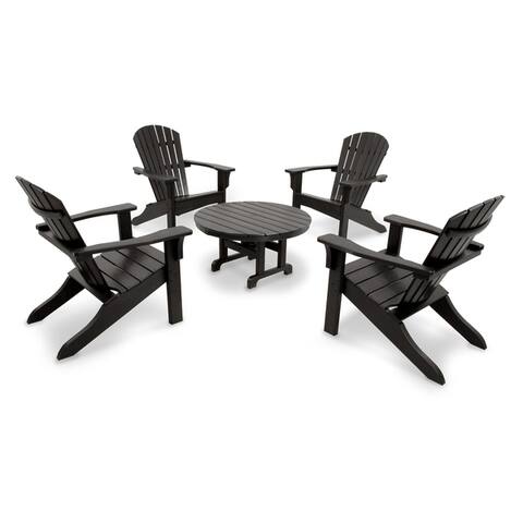 Ivy Terrace Artisan 5-Piece Shell Back Adirondack Conversation Set